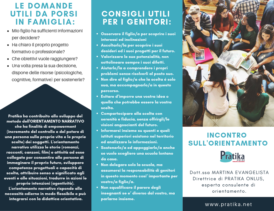 Incontro con i genitori sull’Orientamento
